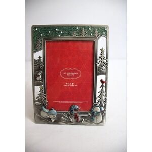 St. Nicholas Square Christmas 4x6 Frame Snowman Trees Holiday Decor